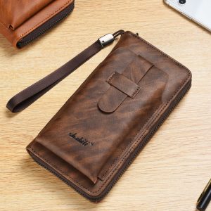 Men’s Long Zipper Wallet (Korean Style) | Youth Fashion Mobile Phone & Multi-Card Wallet