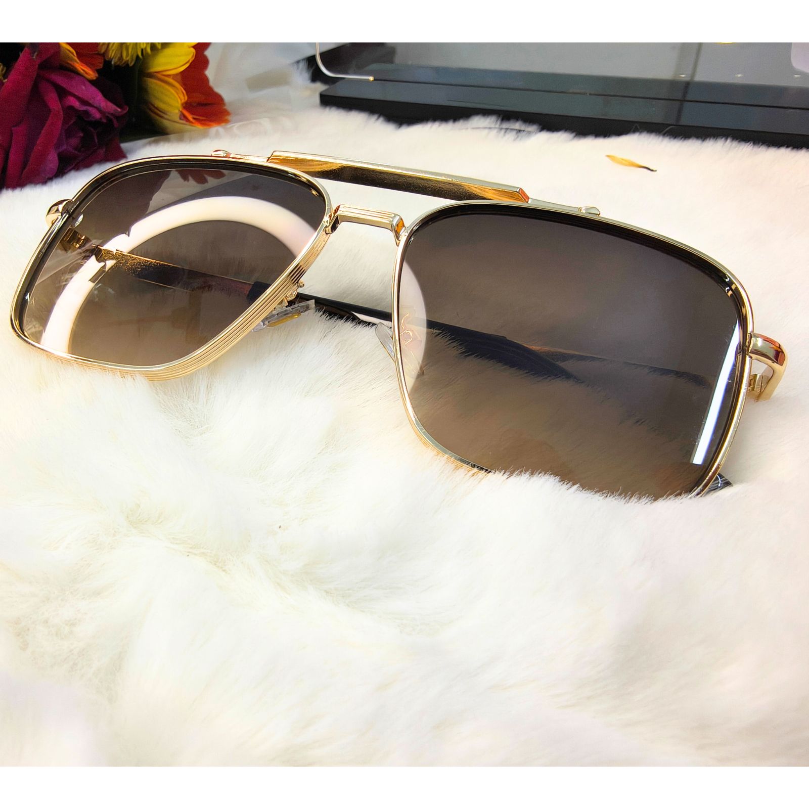 Sunglasses Men Fashion Glasses Square Luxe Femme Sunglasses Vintage - Image 10